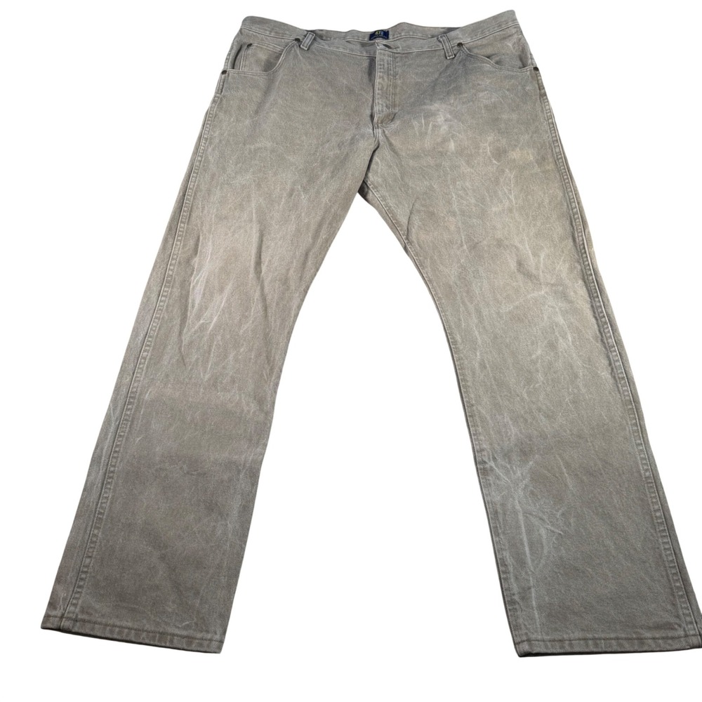 Wrangler‎ 47MWZDR Regular Fit Jeans Mens 42x32 (FITS 43x32) Gray/Tan Cowboy Cut